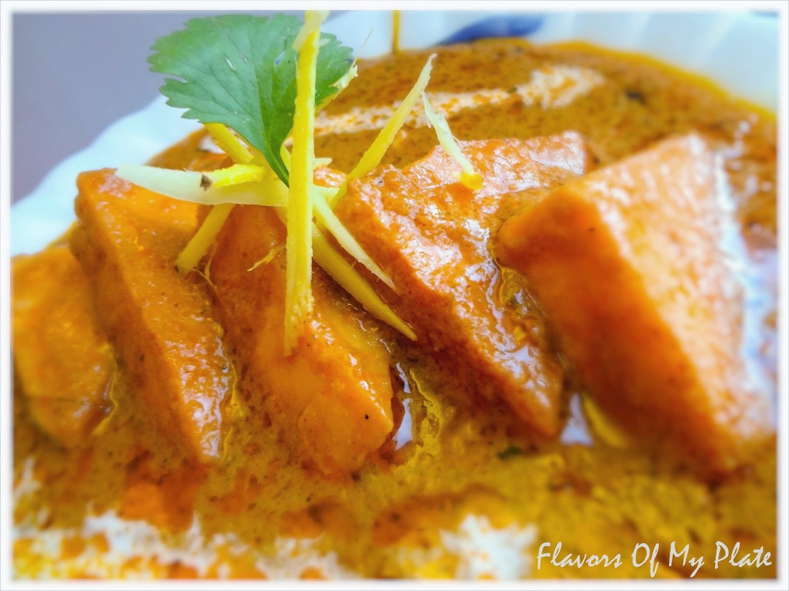 Flavors Of My Plate Paneer Butter Masala.....Cottage Cheese in a rich creamy gravy