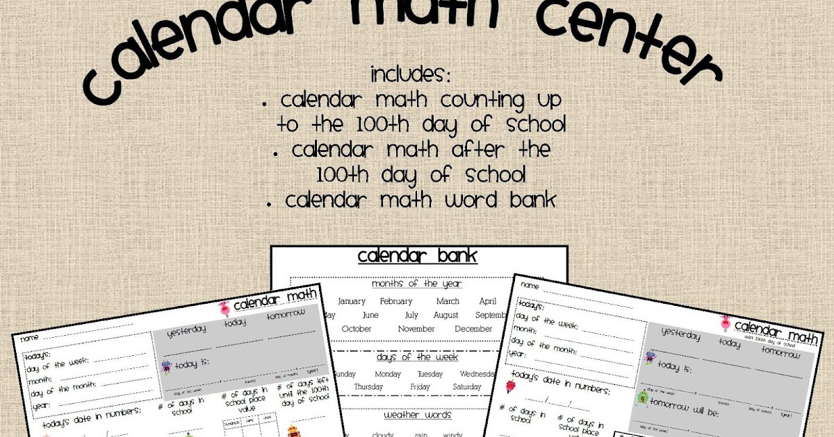 Classroom Freebies: Calendar Math Update