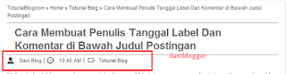 Cara Membuat Penulis Tanggal Label Dan Komentar di Bawah Judul Postingan Cara Membuat Penulis Tanggal Label Dan Komentar di Bawah Judul Postingan