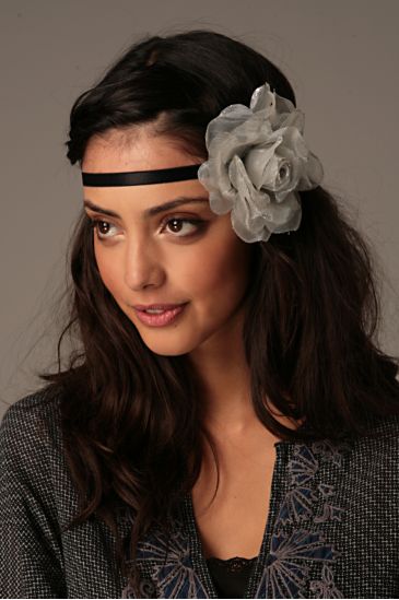 elastic flower headband