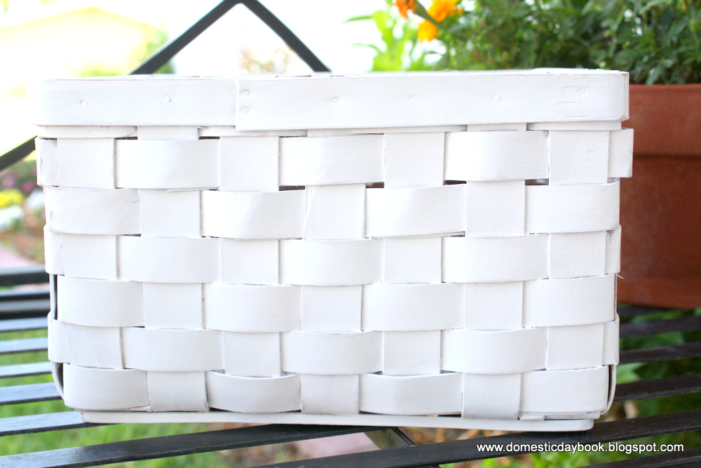 My Domestic Daybook Washi Tape Basket Makeover
