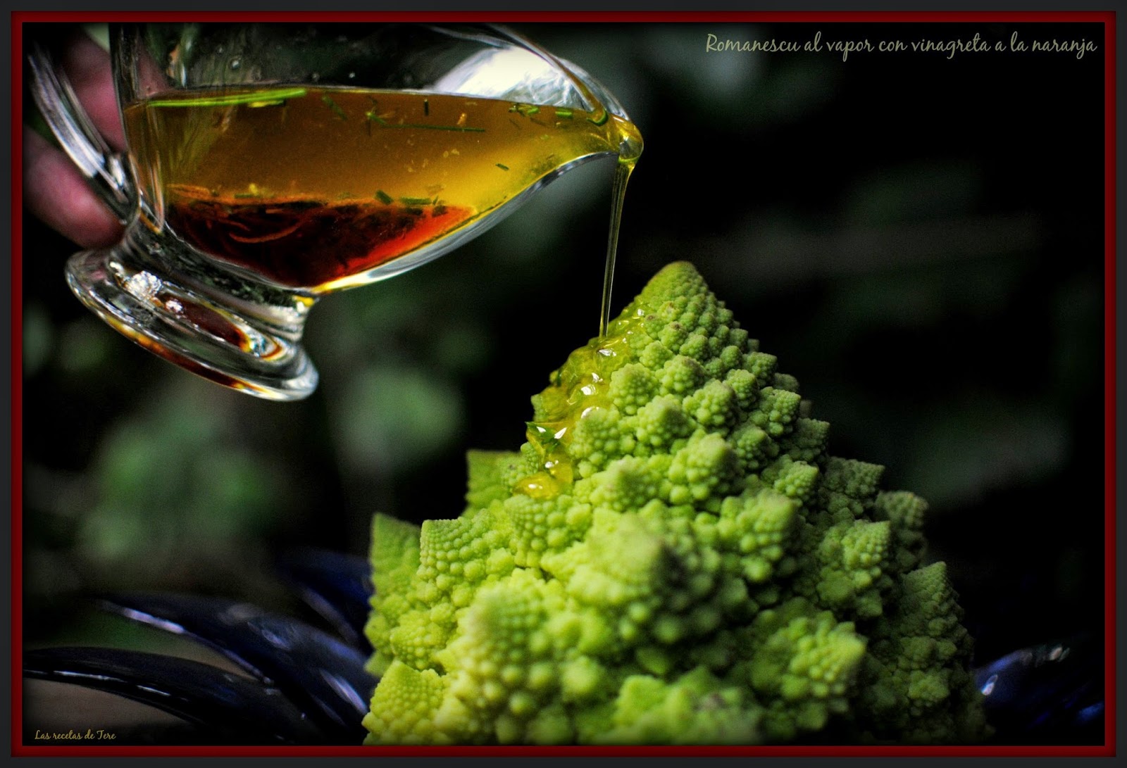 
romanescu Al Vapor Con Vinagreta A La Naranja.
