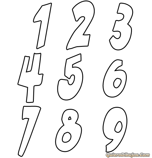Los numeros - Dibujos para colorear - Ciclo Escolar