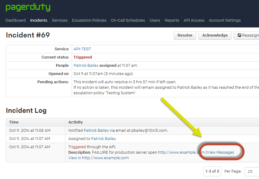 WhiteBoard Coder Pagerduty API service (alert)