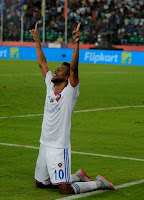 Leo Moura of FC Goa against Chennayin FC Leo Moura - FC Goa