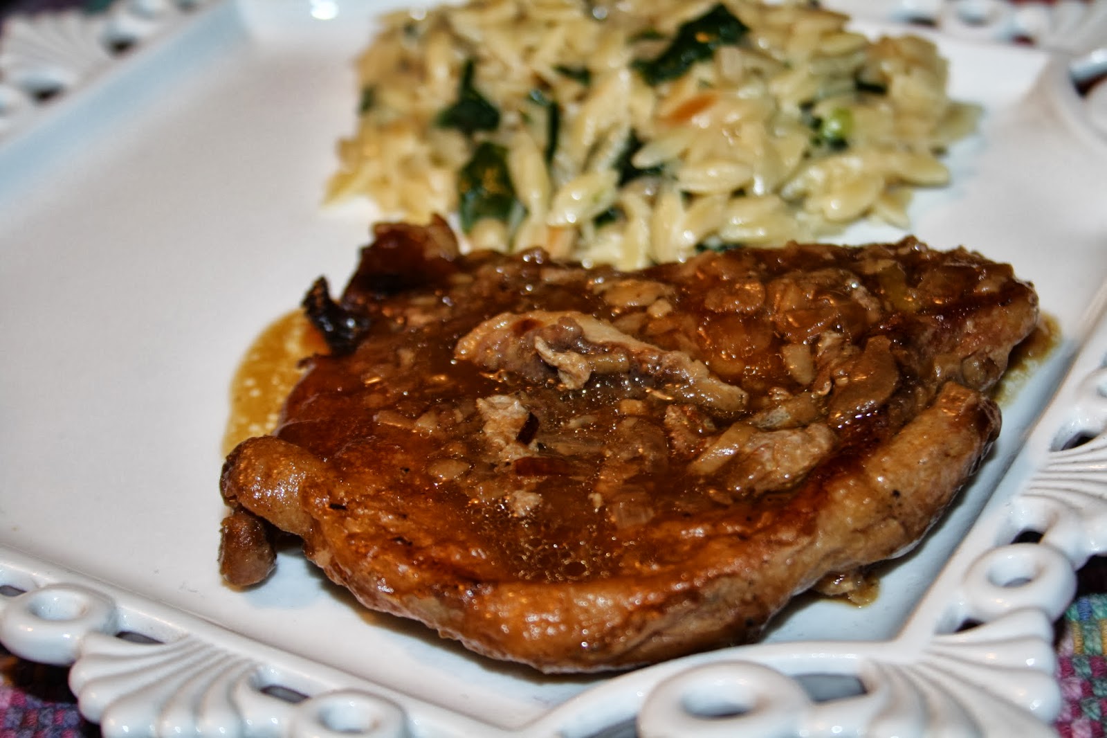 SourdoughNative Pork Chops with Easy Onion Gravy