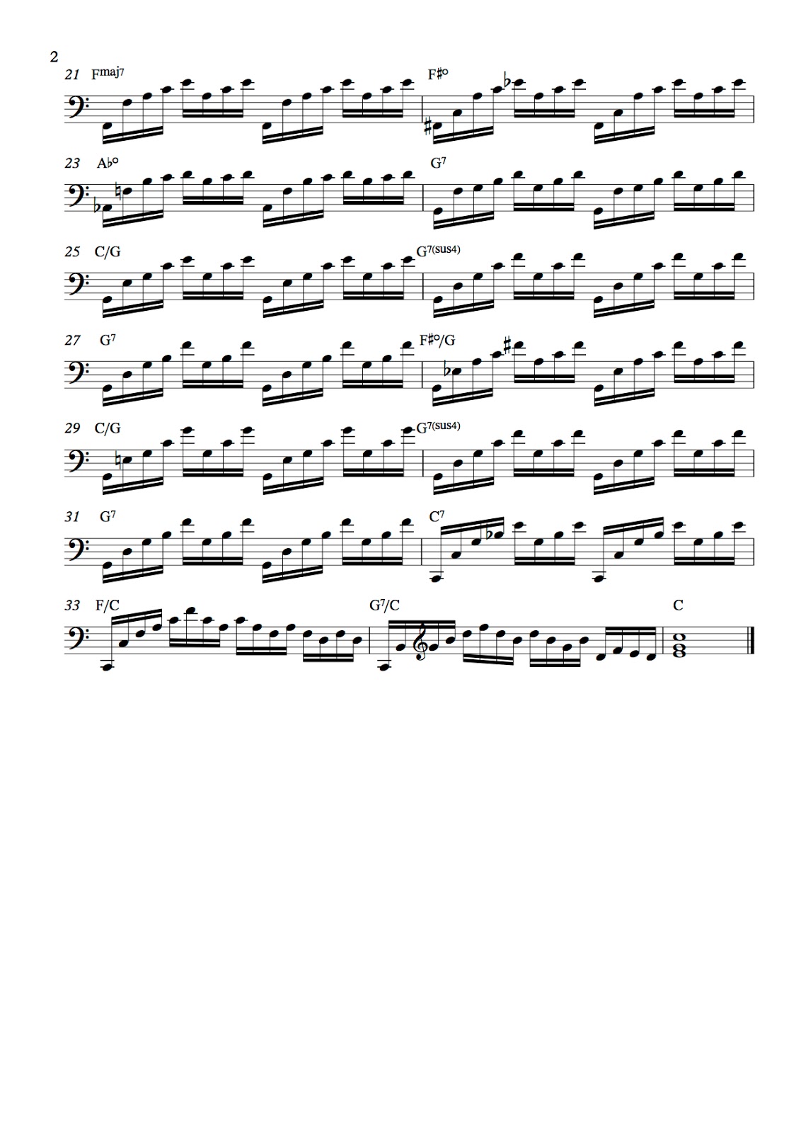 Gratis noter Preludium i Cdur (Bach)