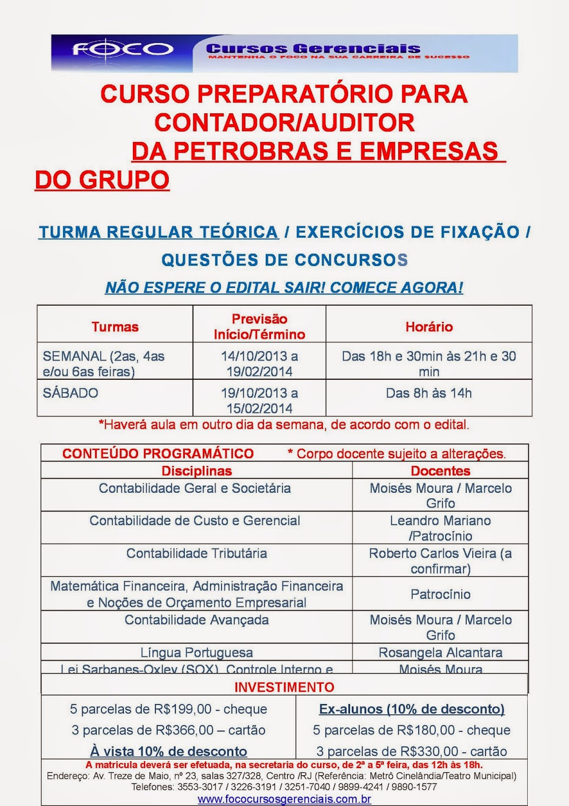 Curso preparatorio petrobras