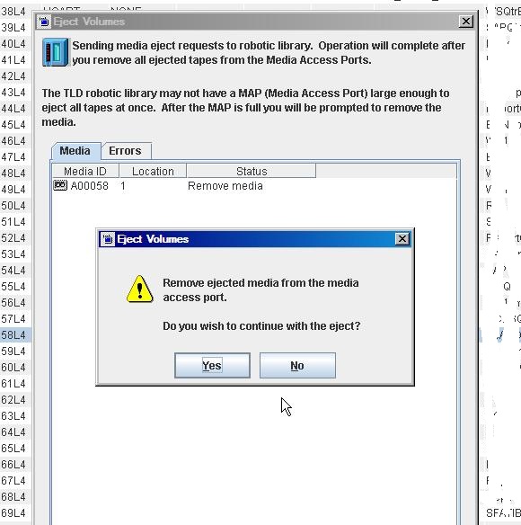 TecheyeTech Ejecting tapes manually from a tape library connected to