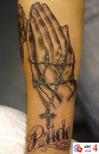 Labels Forearm tattoo Praying hands