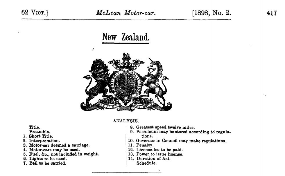 Timespanner The McLean Motorcar Act 1898