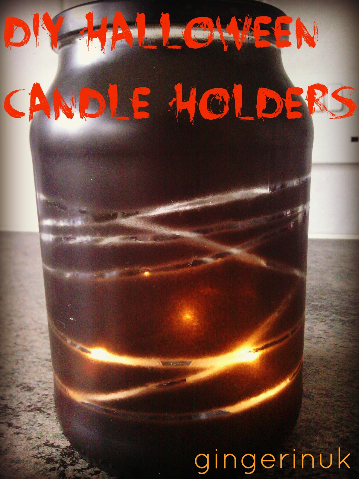 Ginger's Adventures Easy DIY Halloween Candle Holder