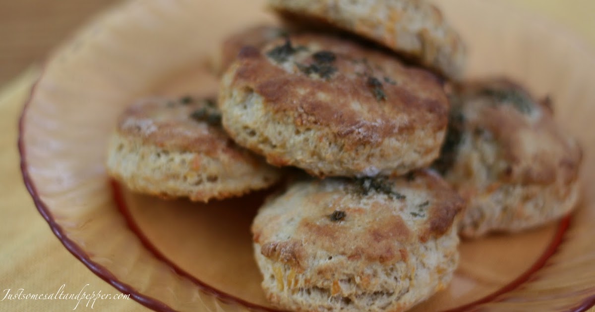 Just Some Salt and Pepper Whole Wheat Cheddar Biscuits