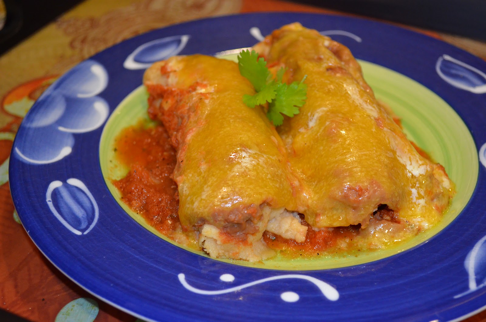 Roasted Chicken Enchiladas/Enchiladas Rojas de Pollo Rostizado Adri's