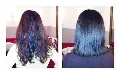 Michelle, de dos, avant et après sa visite au Studio 54, coupe et coiffure réalisée par Eddy, coiffeur - visagiste. Michelle, de dos, avant et après sa visite au Studio 54, coupe et coiffure réalisée par Eddy, coiffeur - visagiste.