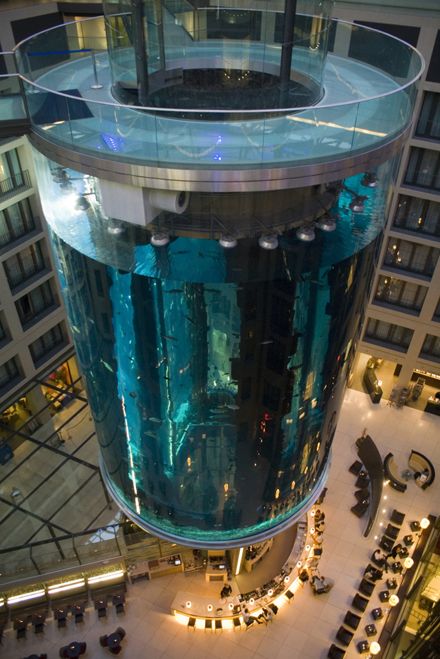 AquaDom: o maior aquário cilíndrico do mundo