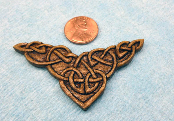 Celtic Wood Carved Hearts