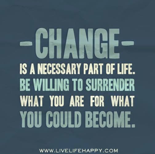 Change Is Necessary Quotes Change Is A Necessary Part Of Life. Be Willing To Surrender What You Are  For What You Could Become. - Quotes