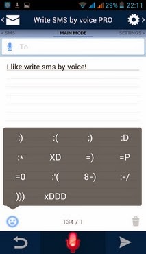 Write SMS by voice PRO Android
