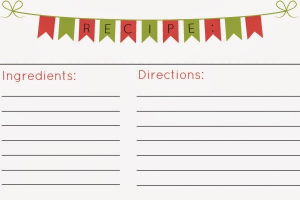 holiday recipe cards