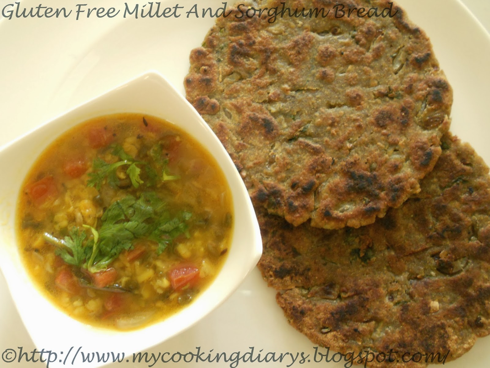 My Cooking diary Masala Rotla / Gluten Free Millet And Bread