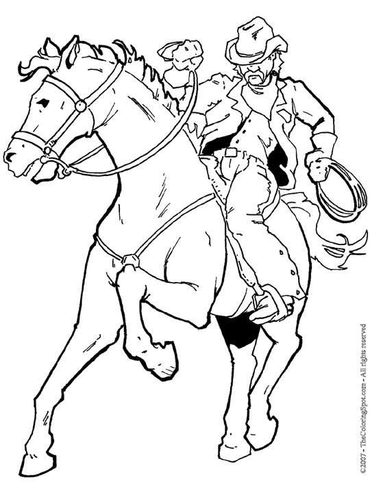 Cowboy coloring pages for kids - Coloring Pages