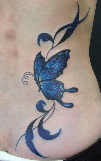 cute butterfly tattoos. Sidebody Butterfly Tattoo