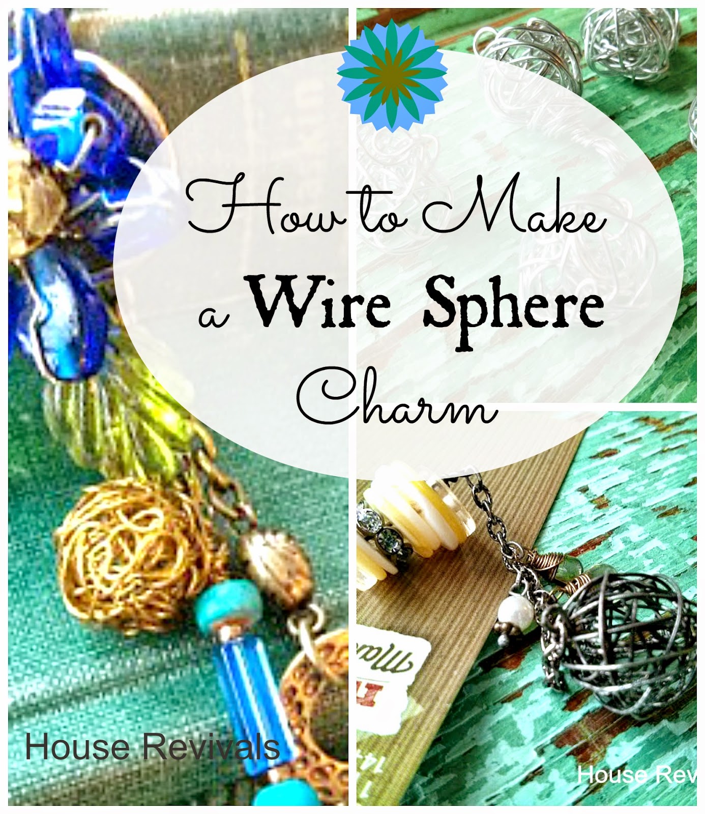 I was recently inspired to make wire sphere charms when I purchased an