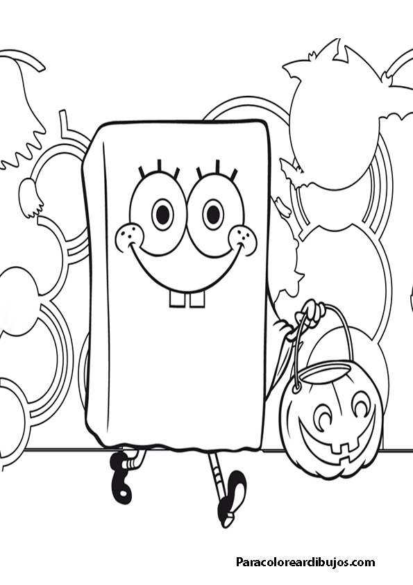Dibujos de Bob Esponja en Halloween para dibujar - Imagui