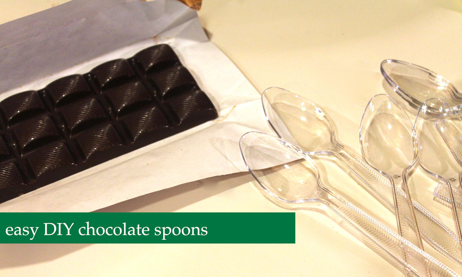 DIY Gift Idea Chocolate Cocoa Spoons Feathers and Stripes