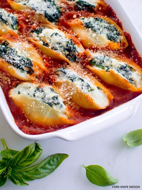Spinach and Ricotta Stuffed Shells - The Best Recipes