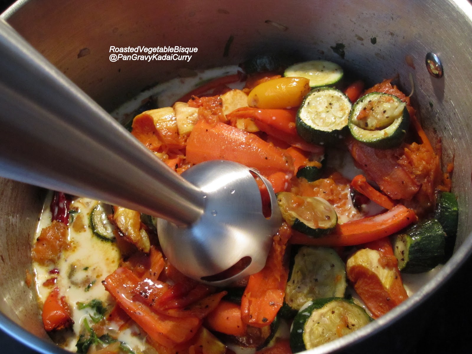 Pan Gravy Kadai Curry "Roasted Vegetable" Bisque