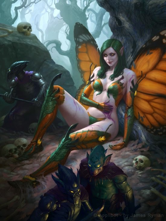 As belas, fortes e sensuais mulheres nas ilustrações de fantasia para card games de James Ryman James Ryman deviantart ilustrações fantasia card games mulheres legend cryptids magic gathering