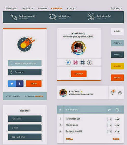 Free Mobile & Web UI Kits 2014