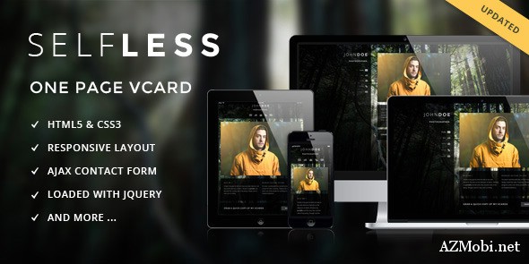 Selfless – One Page Personal VCard HTML5 Template