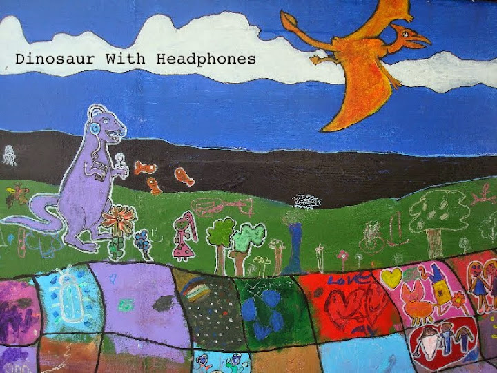 Dinosaur With Headphones