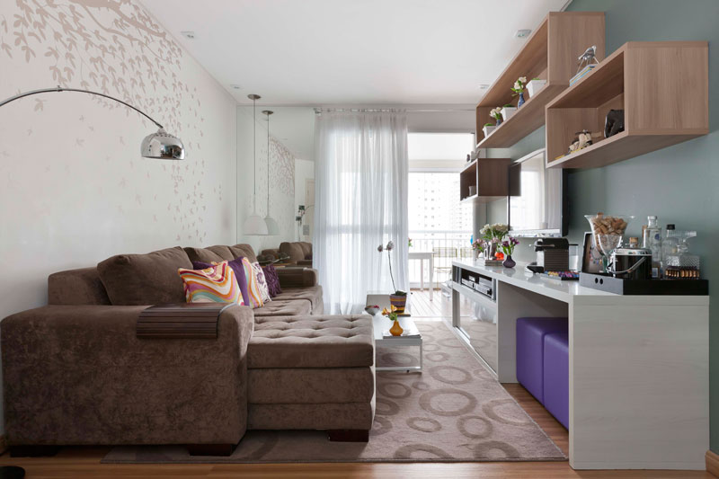 Meu palácio de 64m²: apartamento de 105m² decorado com muita cor