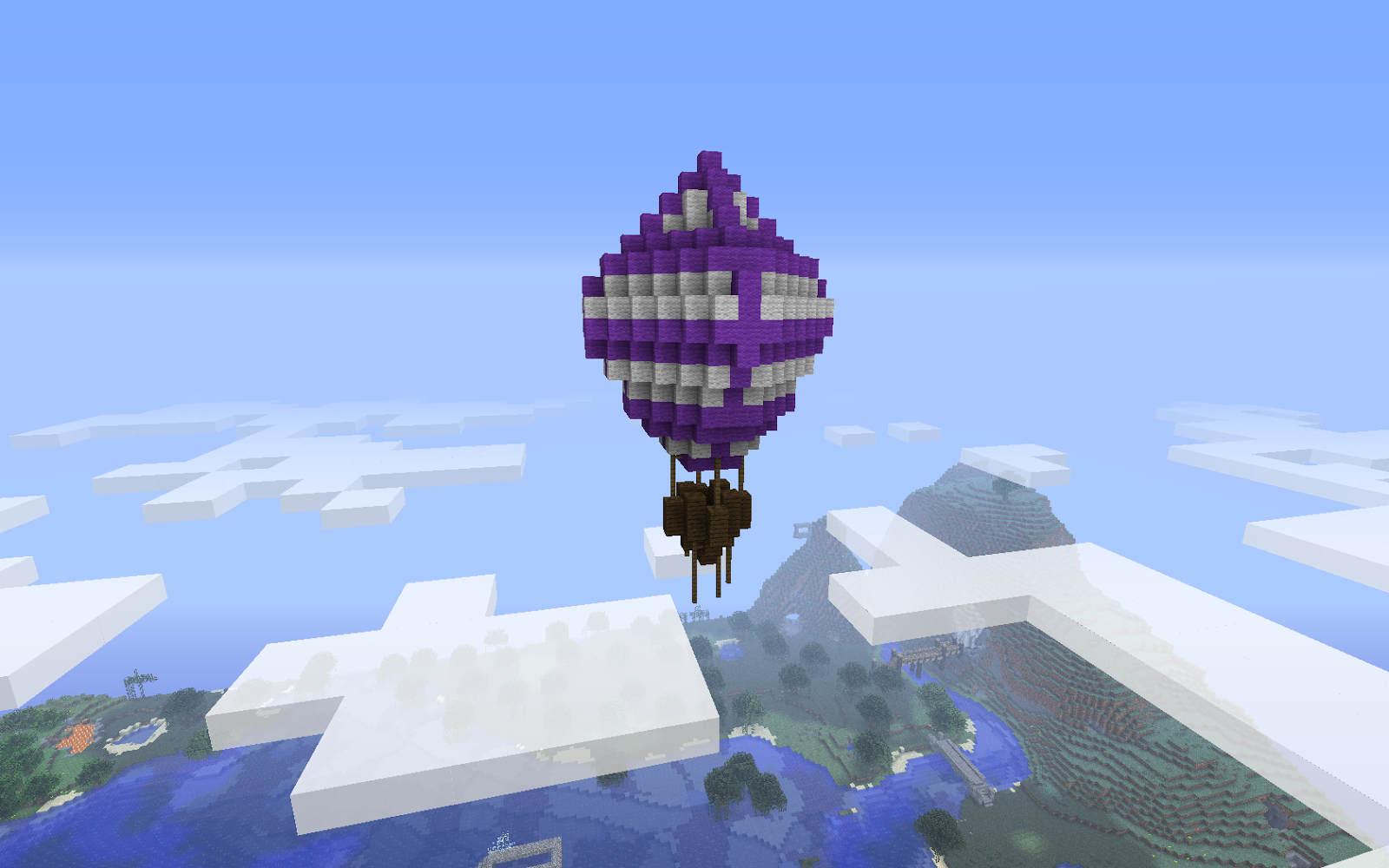 Minecraft Building Ideas: Hot air balloon