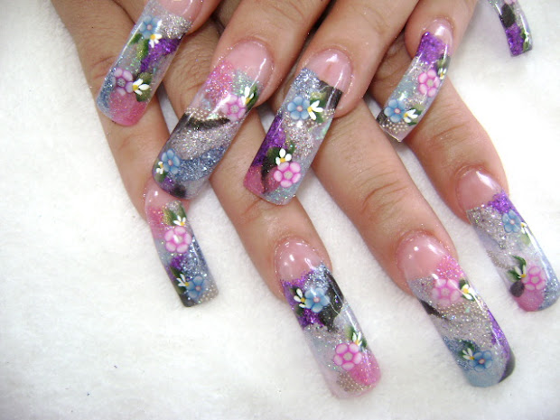 fingernail design long nails