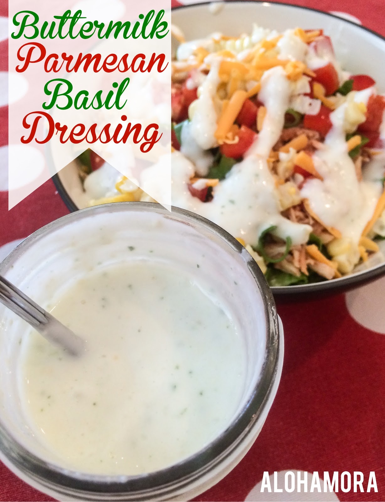 Alohamora Open a Book Buttermilk Parmesan Basil Salad Dressing or Dip