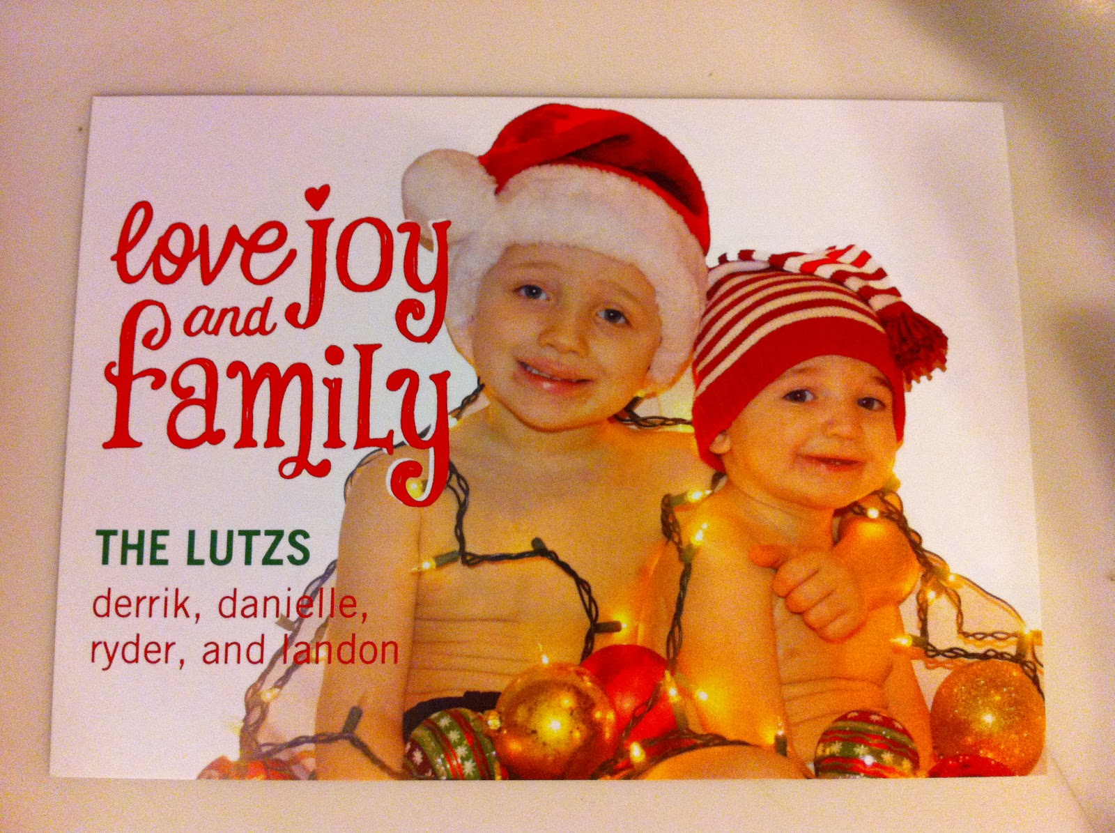The Lutz Family The Lutz Family 2012 Christmas Card