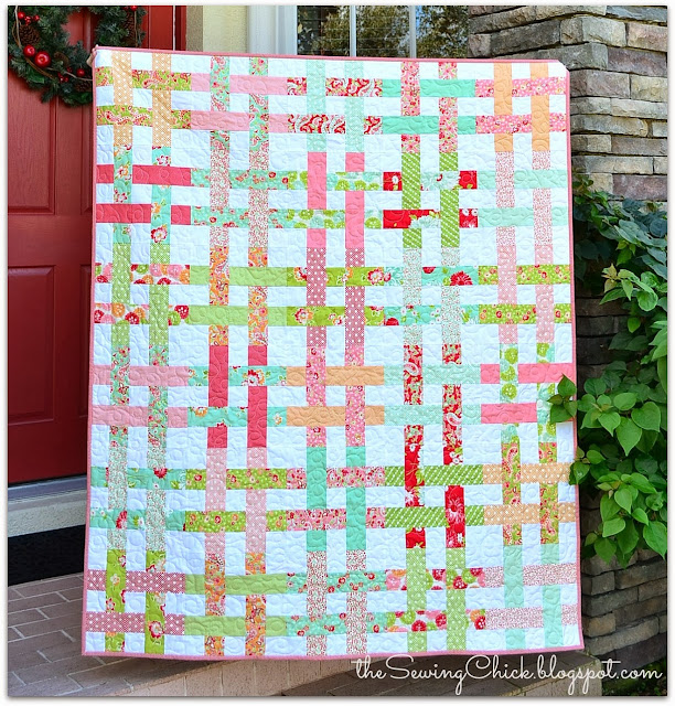 colorful modern handmade quilt