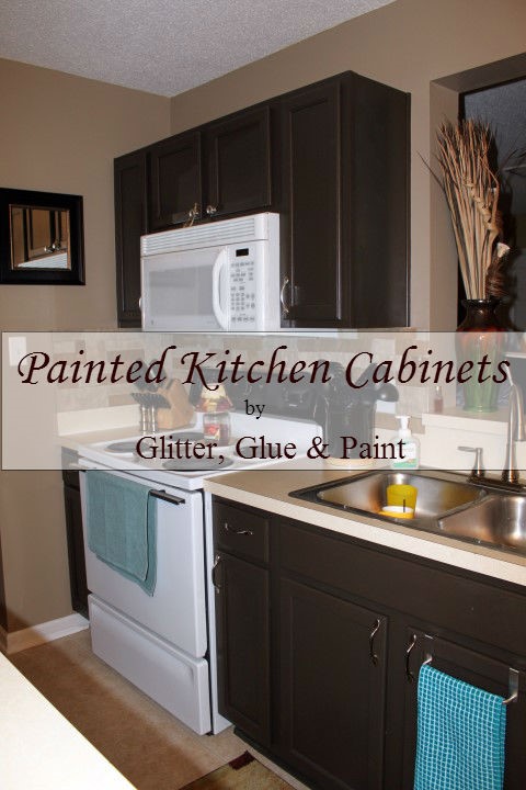 Glitter Glue and Paint: Painted Kitchen Cabinets