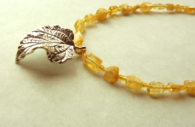 Sterling Silver and Golden Leaf Necklace
