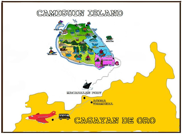 Cagayan de Oro Camiguin Map, Cagayan de Oro to Camiguin island, camiguin island, how to go to camiguin island, cagayan de oro camiguin