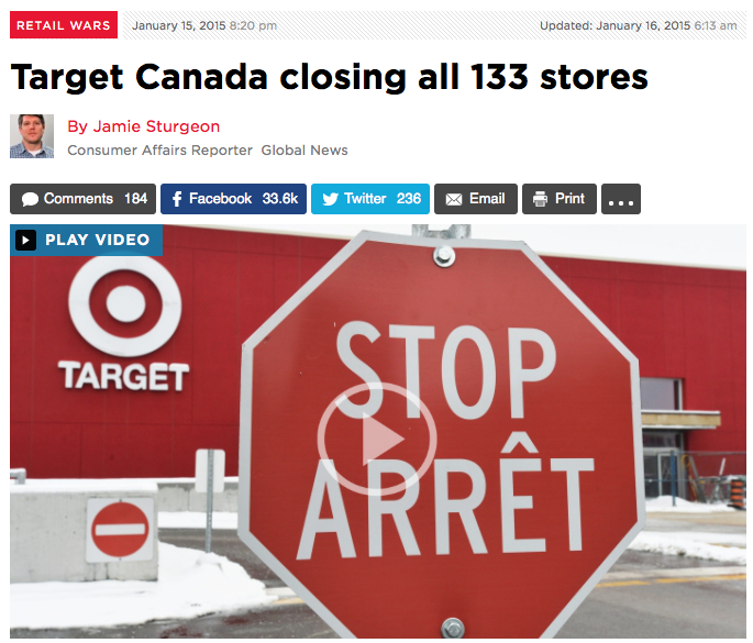 free to find truth 133 Target Closing All 133 Stores in Canada