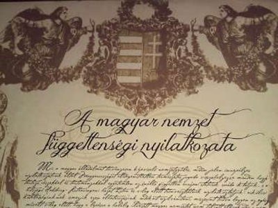 Képtalálat a következőre: „függetlenségi nyilatkozat 1849”