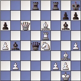 Partida de ajedrez Pomar vs. Farre, posición después de 25…Tad8, XIII Campeonato de España por equipos Sevilla, 1969