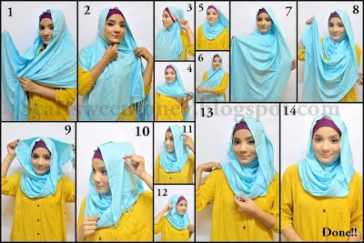 Cara Memakai Jilbab Segi Empat Dengan Cepat Cara Memakai Jilbab Segi Empat