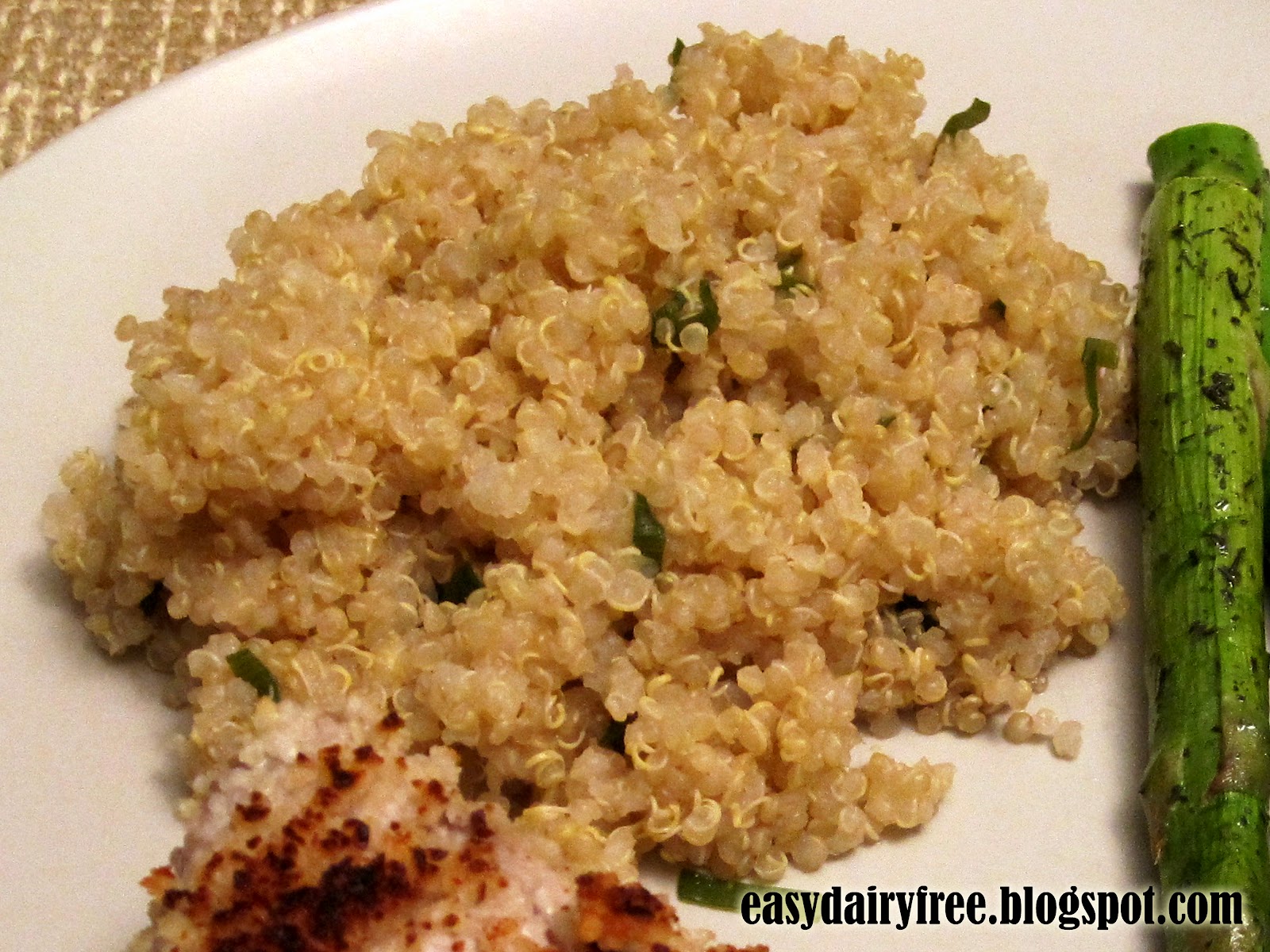 Easy Dairy Free Garlic Quinoa